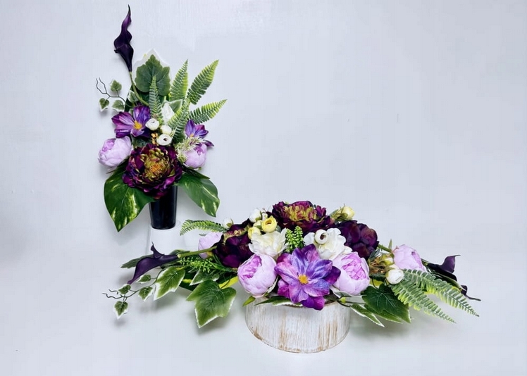Elegantný Set "Purpurové Ticho" na Jednotlivý Hrob
